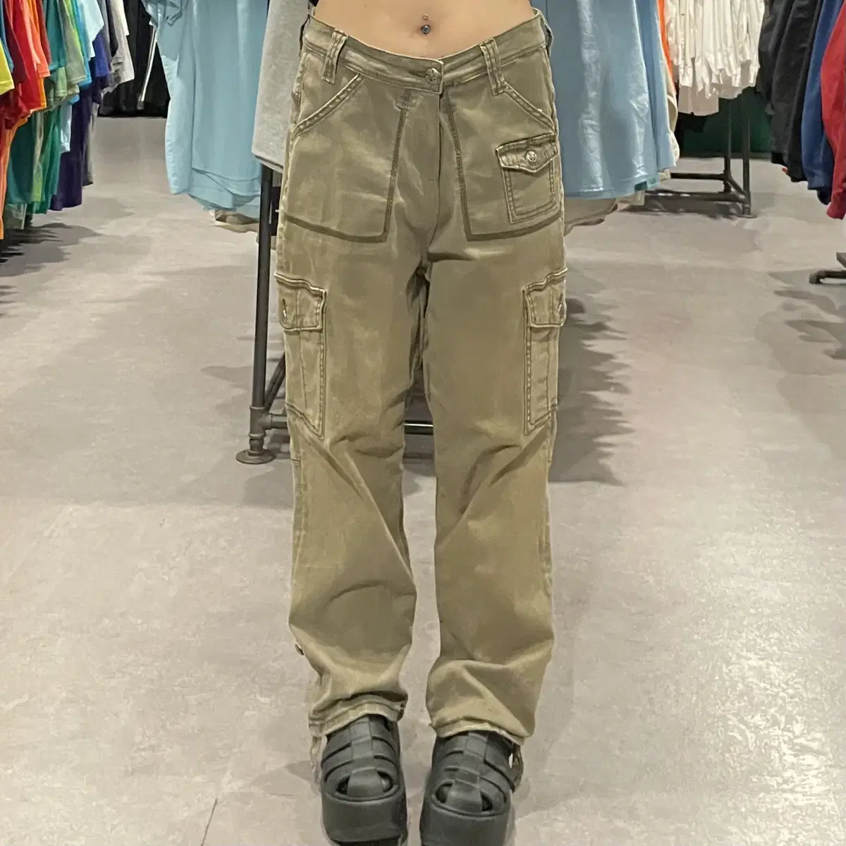 (676)CAGO PANTS 세븐진 백포인트 카고팬츠